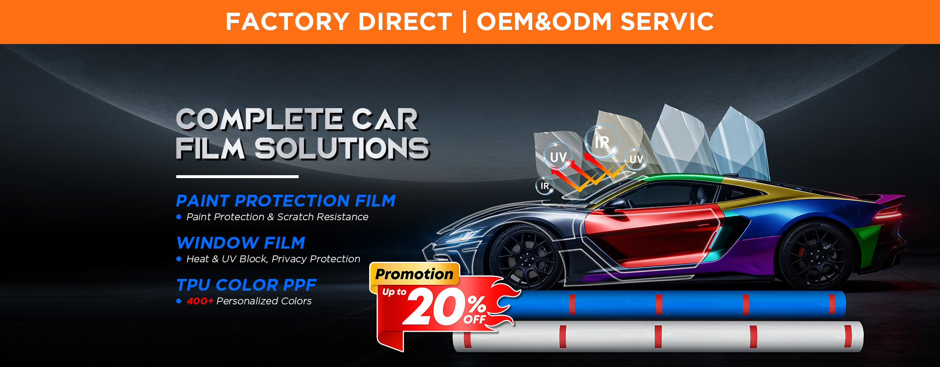 calidad Película de la protección de la pintura del coche fábrica